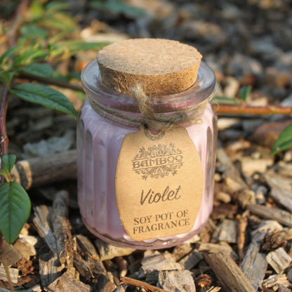 Violet Twilight Soy Candle - Ghost Café Sanctuary Scent